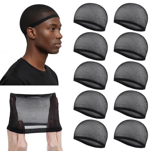 10-Pack Wave Caps for Men & Women – Stretchy Wig Cap, Lightweight Beanie for Quick Waves, Comfortable Black Hairnet - görsel 2