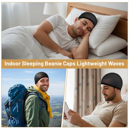 10-Pack Wave Caps for Men & Women – Stretchy Wig Cap, Lightweight Beanie for Quick Waves, Comfortable Black Hairnet