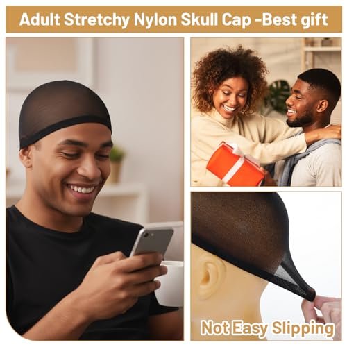 10-Pack Wave Caps for Men & Women – Stretchy Wig Cap, Lightweight Beanie for Quick Waves, Comfortable Black Hairnet - görsel 12