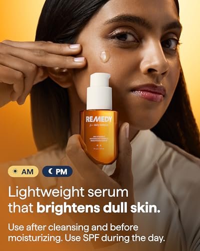 Remedy for Daily Defense 15% Vitamin C Complex Brightening Serum with Stabilized Vitamin C, Ferulic Acid & Ectoin - Fragrance Free - 1 Fl Oz Avelisse
