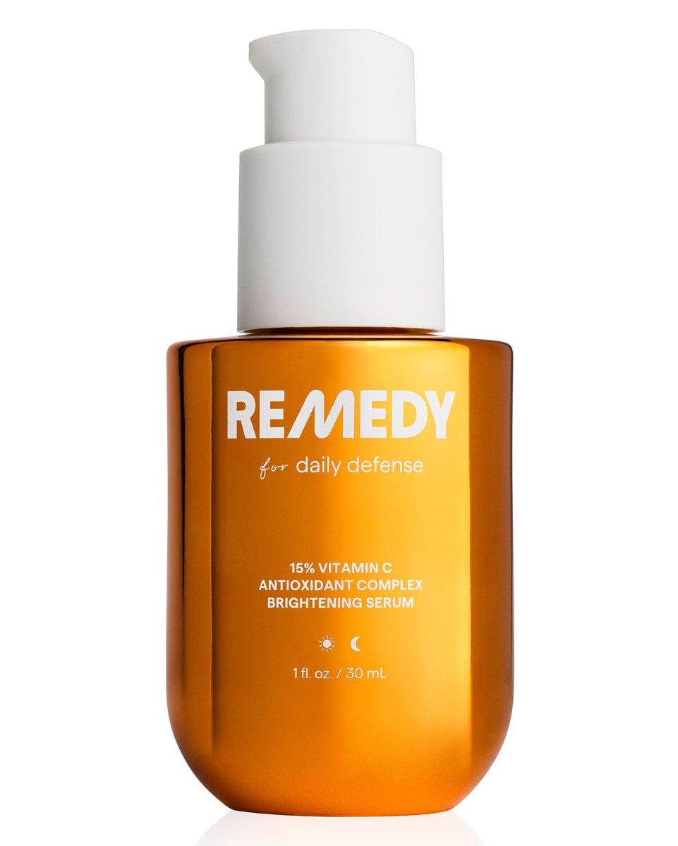 Remedy for Daily Defense 15% Vitamin C Complex Brightening Serum with Stabilized Vitamin C, Ferulic Acid & Ectoin - Fragrance Free - 1 Fl Oz Avelisse