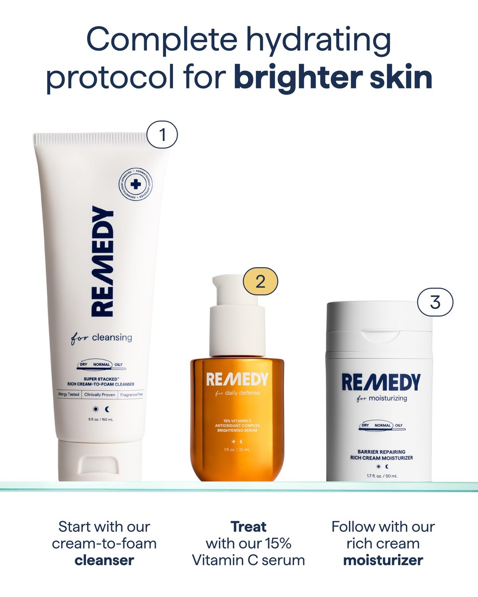 Remedy for Daily Defense 15% Vitamin C Complex Brightening Serum with Stabilized Vitamin C, Ferulic Acid & Ectoin - Fragrance Free - 1 Fl Oz Avelisse