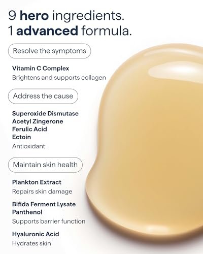 Remedy for Daily Defense 15% Vitamin C Complex Brightening Serum with Stabilized Vitamin C, Ferulic Acid & Ectoin - Fragrance Free - 1 Fl Oz Avelisse
