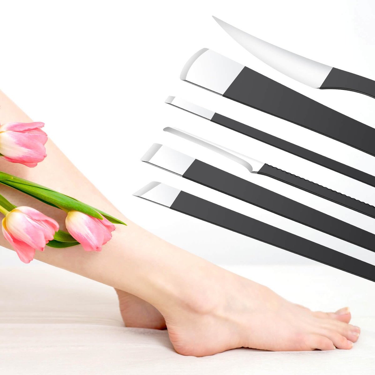 Professional 6-Piece Pedicure Knife Set – Stainless Steel Ingrown Toenail Removal & Foot Care Tools - görsel 11