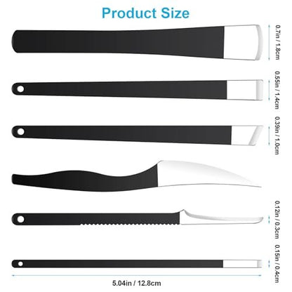 Professional 6-Piece Pedicure Knife Set – Stainless Steel Ingrown Toenail Removal & Foot Care Tools
