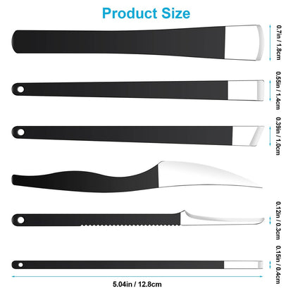 Professional 6-Piece Pedicure Knife Set – Stainless Steel Ingrown Toenail Removal & Foot Care Tools