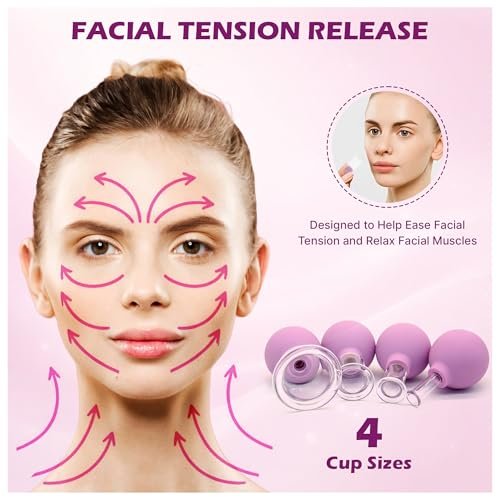 ByLut 3-in-1 Ice Globes & Glass Facial Cupping Set - Purple - Facial Ice Roller for Depuffing, Heat & Cold Therapy, Face Lifting & Body Suction Cups Avelisse