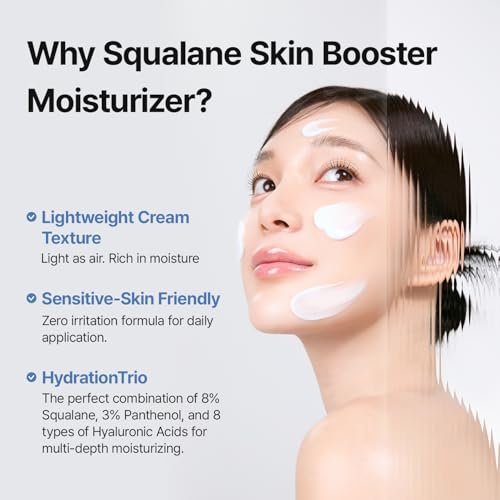 MEDITHERAPY Squalane Skin Booster Moisturizer – 8% Squalane + Panthenol + Hyaluronic Acid | Hydrating Face Cream for Dry Sensitive Skin | Lightweight Non-Greasy Barrier-Support 5.07 fl oz Avelisse