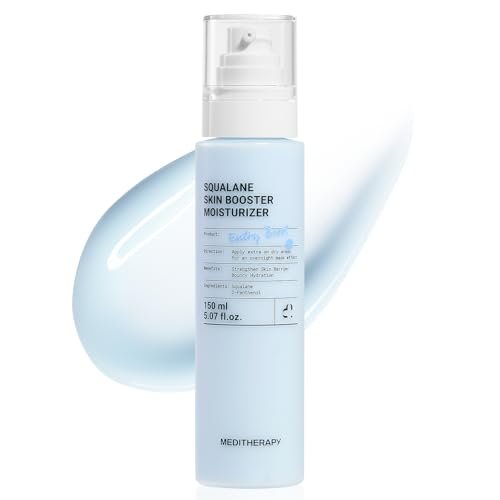 MEDITHERAPY Squalane Skin Booster Moisturizer – 8% Squalane + Panthenol + Hyaluronic Acid | Hydrating Face Cream for Dry Sensitive Skin | Lightweight Non-Greasy Barrier-Support 5.07 fl oz Avelisse