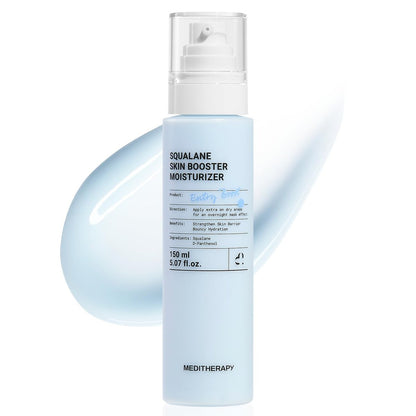MEDITHERAPY Squalane Skin Booster Moisturizer – 8% Squalane + Panthenol + Hyaluronic Acid | Hydrating Face Cream for Dry Sensitive Skin | Lightweight Non-Greasy Barrier-Support 5.07 fl oz Avelisse
