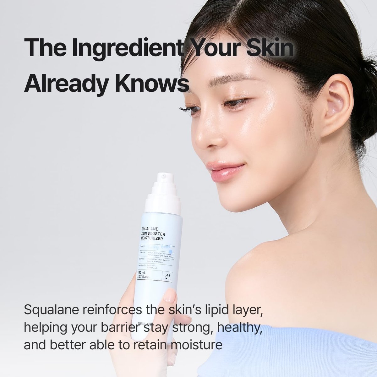 MEDITHERAPY Squalane Skin Booster Moisturizer – 8% Squalane + Panthenol + Hyaluronic Acid | Hydrating Face Cream for Dry Sensitive Skin | Lightweight Non-Greasy Barrier-Support 5.07 fl oz Avelisse
