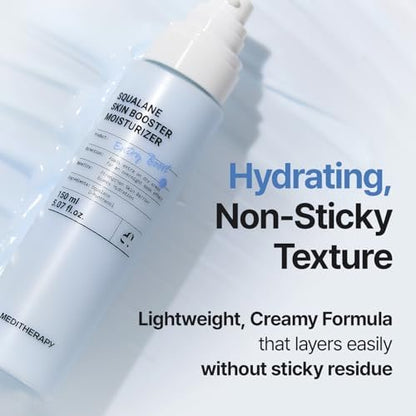 MEDITHERAPY Squalane Skin Booster Moisturizer – 8% Squalane + Panthenol + Hyaluronic Acid | Hydrating Face Cream for Dry Sensitive Skin | Lightweight Non-Greasy Barrier-Support 5.07 fl oz Avelisse