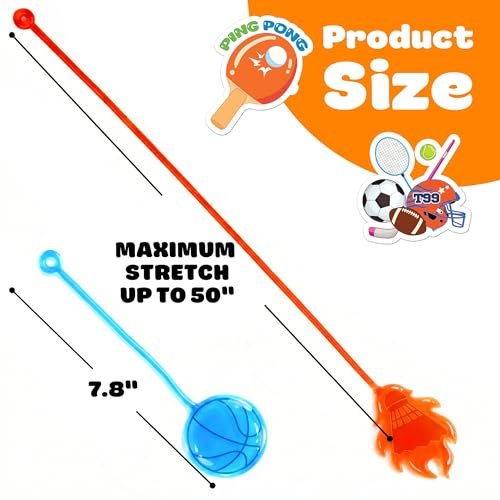 91STICKYHAND Sport Ball Party Favors: 48 Pcs Temporary Tattoos & Stick Hands for Kids Birthday, Goodie Bag Stuffers, Classroom Prizes - görsel 8