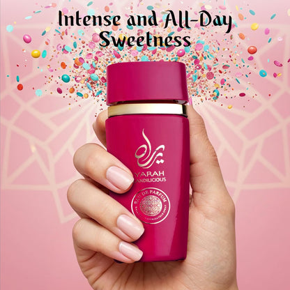 SAADAH Yarah Candilicious Eau De Parfum for Women – Sweet Strawberry, Vanilla & Cotton Candy Fragrance, 4.0 Fl.Oz (120ml) Avelisse