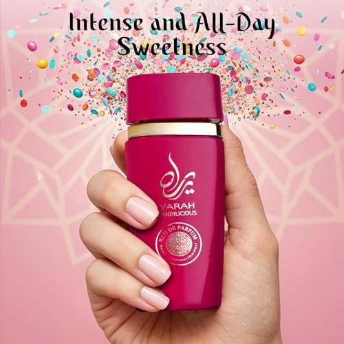 SAADAH Yarah Candilicious Eau De Parfum for Women – Sweet Strawberry, Vanilla & Cotton Candy Fragrance, 4.0 Fl.Oz (120ml) Avelisse