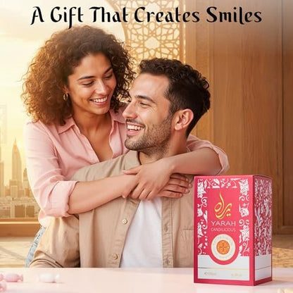 SAADAH Yarah Candilicious Eau De Parfum for Women – Sweet Strawberry, Vanilla & Cotton Candy Fragrance, 4.0 Fl.Oz (120ml) Avelisse