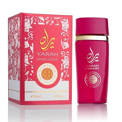 SAADAH Yarah Candilicious Eau De Parfum for Women – Sweet Strawberry, Vanilla & Cotton Candy Fragrance, 4.0 Fl.Oz (120ml) Avelisse