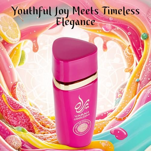 SAADAH Yarah Candilicious Eau De Parfum for Women – Sweet Strawberry, Vanilla & Cotton Candy Fragrance, 4.0 Fl.Oz (120ml) Avelisse