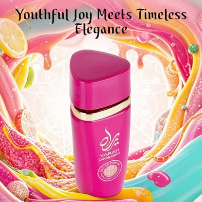 SAADAH Yarah Candilicious Eau De Parfum for Women – Sweet Strawberry, Vanilla & Cotton Candy Fragrance, 4.0 Fl.Oz (120ml) Avelisse