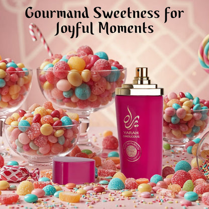 SAADAH Yarah Candilicious Eau De Parfum for Women – Sweet Strawberry, Vanilla & Cotton Candy Fragrance, 4.0 Fl.Oz (120ml) Avelisse