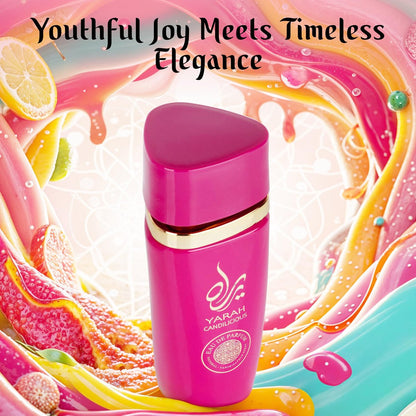 SAADAH Yarah Candilicious Eau De Parfum for Women – Sweet Strawberry, Vanilla & Cotton Candy Fragrance, 4.0 Fl.Oz (120ml) Avelisse