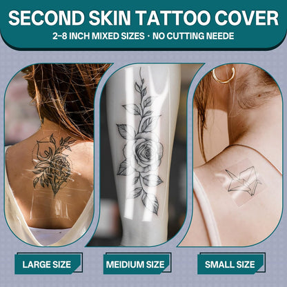 GAGATOAD Tattoo Wrap 20 Yard Total Mixed Size 2/4/6/8 Inch Waterproof Transparent Tattoo Bandage Aftercare Film Breathable Self-Adhesive Cover Up Sheets for Healing, Tattoo Skin Tape Dressing Supplies 10 Roll Avelisse