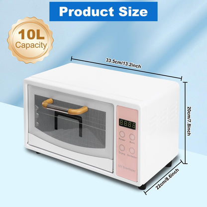 10L Nail Tool Cleaning Machine, 1000W Heat Metal Tool Cleaning Cabinet, Two Layers with Temp and Time Control, Nail Cleaner Box, Manicure Tool Clean Cabinet for Heat Resistant Nail Tools (Pink)