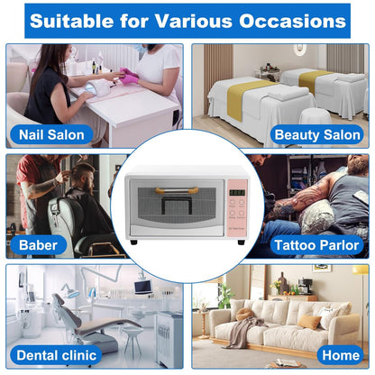 10L Nail Tool Cleaning Machine, 1000W Heat Metal Tool Cleaning Cabinet, Two Layers with Temp and Time Control, Nail Cleaner Box, Manicure Tool Clean Cabinet for Heat Resistant Nail Tools (Pink)
