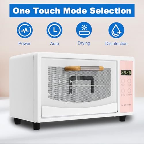 10L Nail Tool Cleaning Machine, 1000W Heat Metal Tool Cleaning Cabinet, Two Layers with Temp and Time Control, Nail Cleaner Box, Manicure Tool Clean Cabinet for Heat Resistant Nail Tools (Pink) - görsel 10