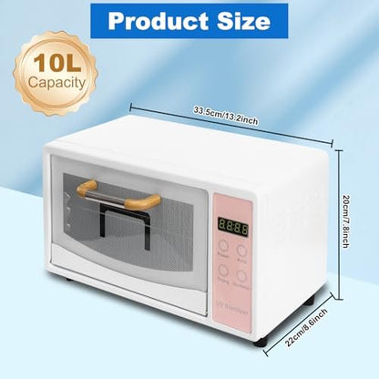 10L Nail Tool Cleaning Machine, 1000W Heat Metal Tool Cleaning Cabinet, Two Layers with Temp and Time Control, Nail Cleaner Box, Manicure Tool Clean Cabinet for Heat Resistant Nail Tools (Pink)