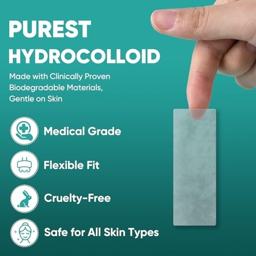 Kindshine 96 Count XL Pimple Patches - Hydrocolloid Acne Patches for Face & Body, Vegan Cruelty-Free Blemish Spot Stickers, Invisible Zit Covers for Chin, Back, Forehead - görsel 7