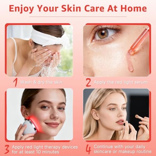Fymiox Red Light Therapy Serum - Activating Face Serum with Vitamin E & Rose Extract for Enhanced Red Light Therapy Effects, Reduces Wrinkles, Hydrating, 1 Fl Oz Avelisse