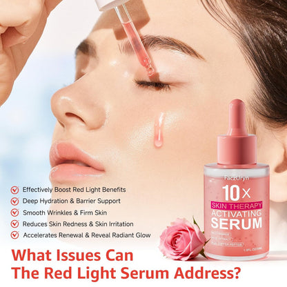 Fymiox Red Light Therapy Serum - Activating Face Serum with Vitamin E & Rose Extract for Enhanced Red Light Therapy Effects, Reduces Wrinkles, Hydrating, 1 Fl Oz Avelisse