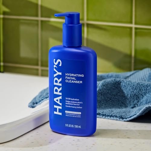 Harry's Hydrating Facial Cleanser for Men - 2 Pack 9 fl oz - Gentle Face Wash for Sensitive Skin Avelisse