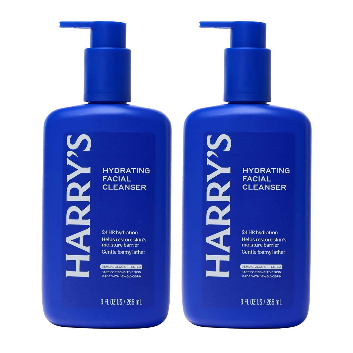 Harry's Hydrating Facial Cleanser for Men - 2 Pack 9 fl oz - Gentle Face Wash for Sensitive Skin Avelisse