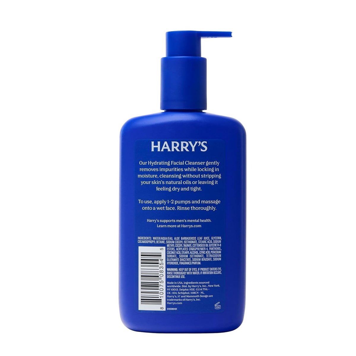 Harry's Hydrating Facial Cleanser for Men - 2 Pack 9 fl oz - Gentle Face Wash for Sensitive Skin Avelisse