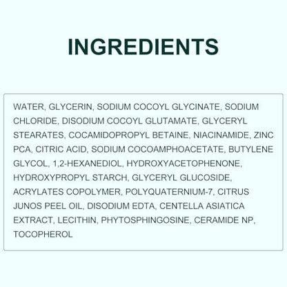 Yufot Gentle Facial Cleanser with Glycerin, Niacinamide & Ceramide NP – Hydrating & Calming Face Wash for Sensitive Skin (5.29 oz) Avelisse
