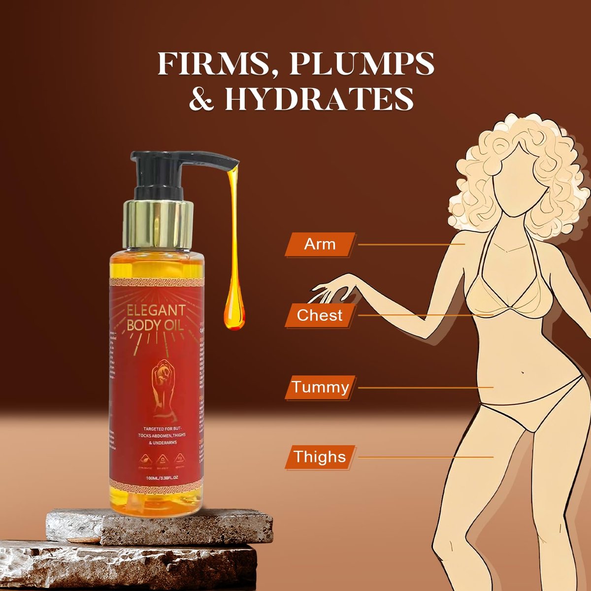 Dr.RZdfa Firming Body Oil – 3.4 FL OZ, Hydrating & Nourishing After-Shower Oil for Women, Lightweight & Non-Greasy, Luxury Spa Gift Avelisse