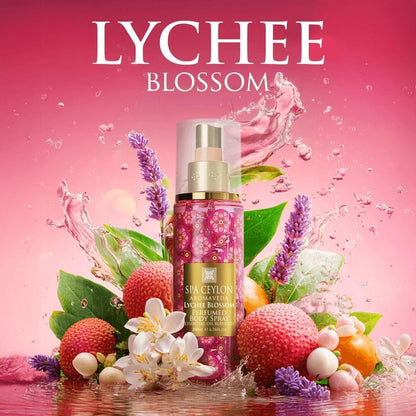 SPA CEYLON Lychee Blossom Body Spray – Fruity Floral Mist for Women, 200ml