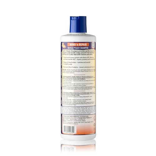 Mane 'n Tail Bond ’n Repair Shampoo - Sulfate-Free Strengthening Shampoo for Damaged Hair with Biotin, Moringa & Niacinamide, Anti-Breakage Triple Bond Repair, Mango Peach Scent, 11.2 fl oz - görsel 4