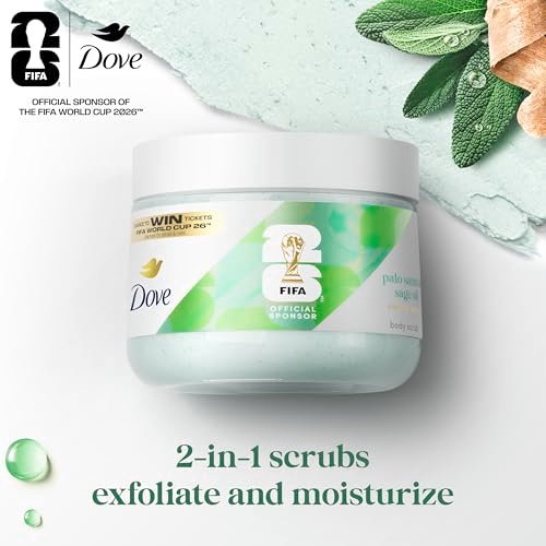 Dove FIFA World Cup 2026 Limited Edition Moisturizing Body Scrub – Palo Santo & Sage Oil, pH-Balanced Whipped Exfoliator for Hydrated, Radiant Skin, 15 oz - görsel 8