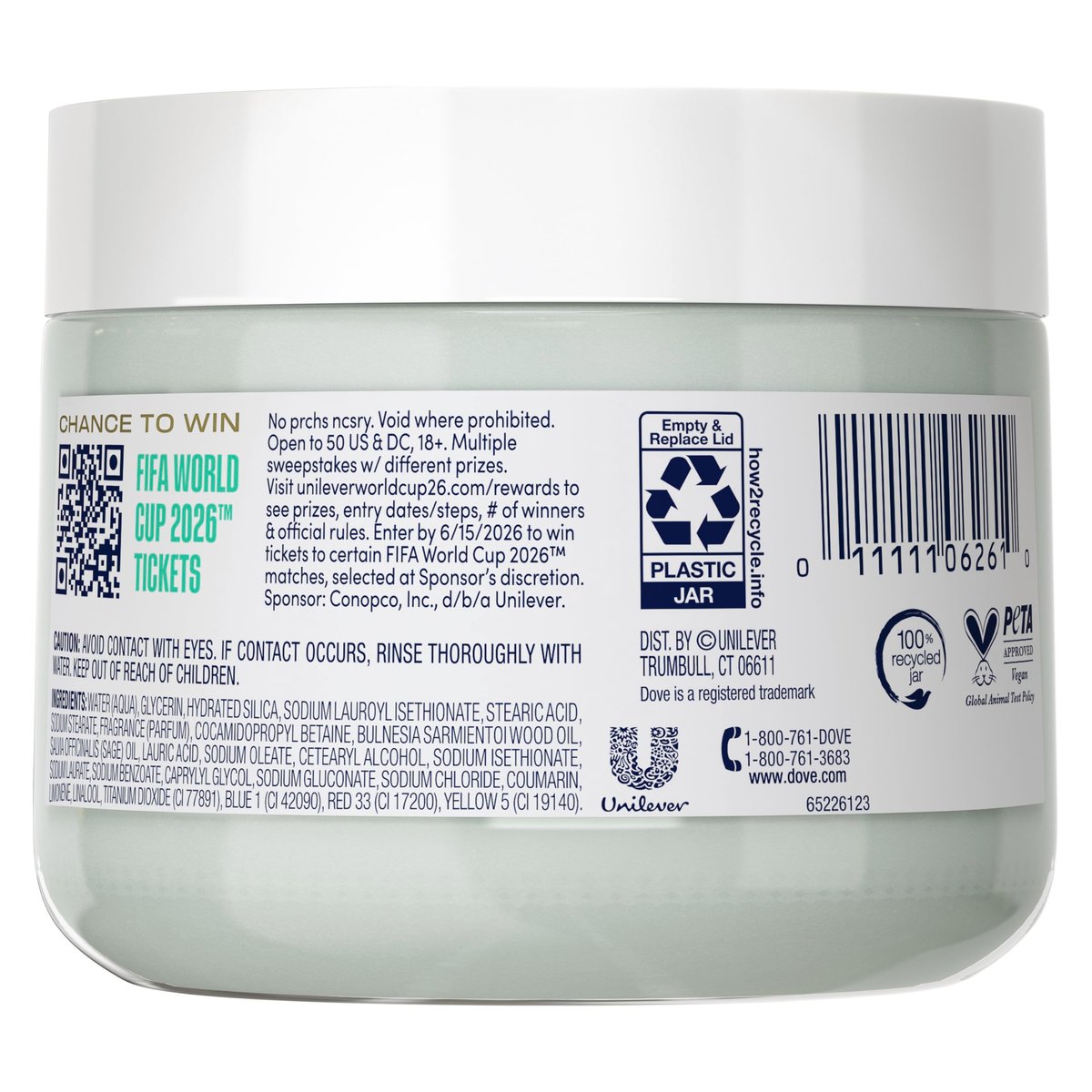 Dove FIFA World Cup 2026 Limited Edition Moisturizing Body Scrub – Palo Santo & Sage Oil, pH-Balanced Whipped Exfoliator for Hydrated, Radiant Skin, 15 oz - görsel 3