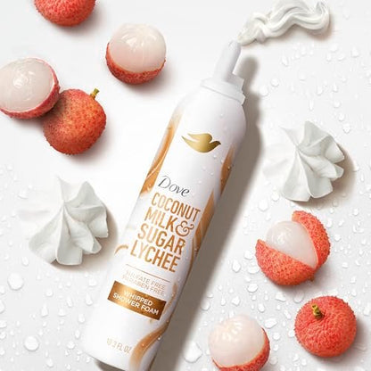 Dove Whipped Shower Foam Coconut & Lychee - Hydrating Body Wash for Soft Skin, 10.3 oz Avelisse