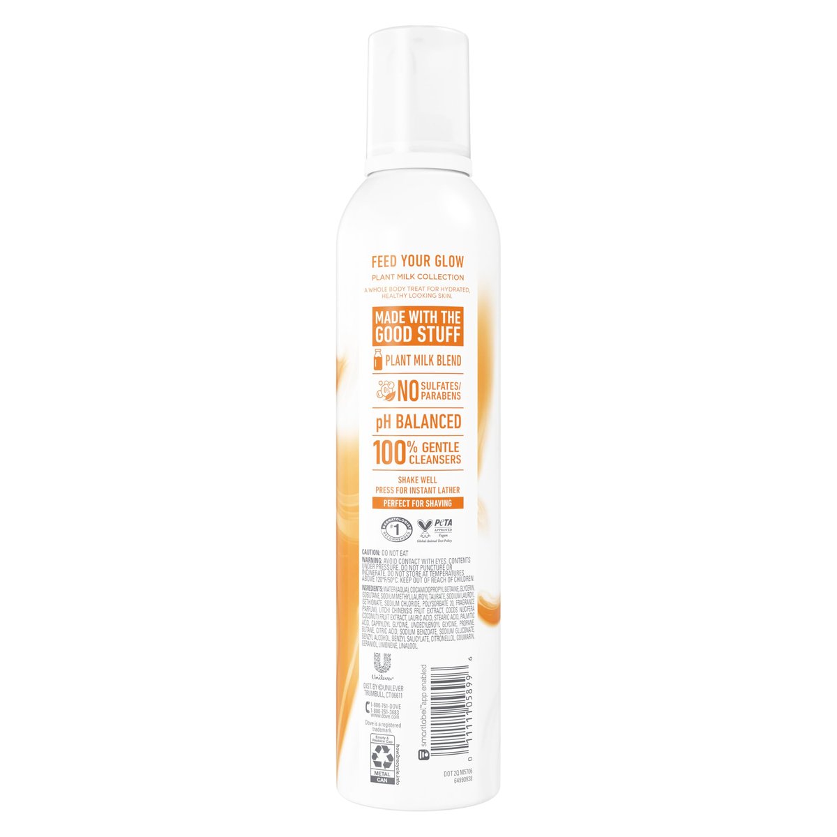 Dove Whipped Shower Foam Coconut & Lychee - Hydrating Body Wash for Soft Skin, 10.3 oz Avelisse