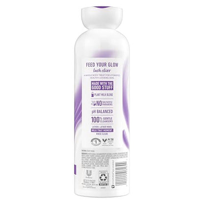 Dove Plant Milk Cleansing Body Wash Acai & Rice Milk for Moisturized Skin, 17.5 fl oz