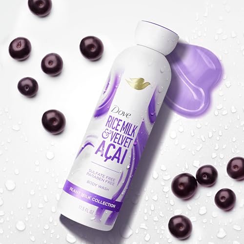 Dove Plant Milk Cleansing Body Wash Acai & Rice Milk for Moisturized Skin, 17.5 fl oz - görsel 14