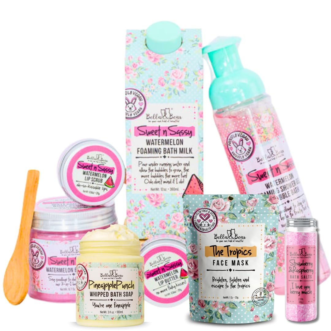 Bella & Bear Mini Mystery Box – Surprise Beauty & Bath Gift Set for Women – $60+ Value, Cruelty-Free & Vegan Avelisse