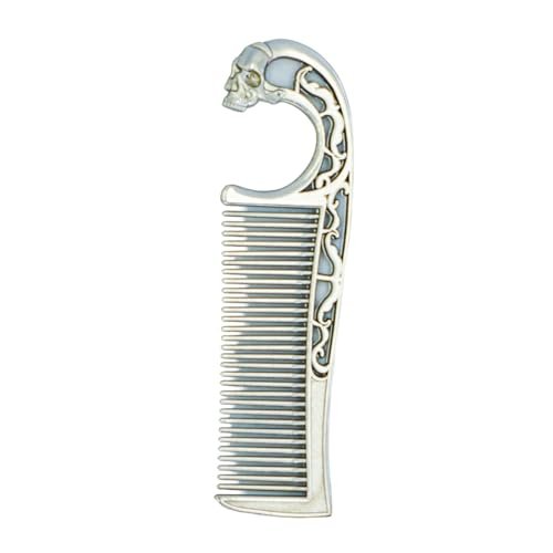 Mustache Comb on Stainless Steel Metal Chain Necklace – Dual-Sided Comb for Men, Fine & Wide Teeth for Precise Moustache Styling – Durable, Compact, Travel-Friendly Grooming Tool for Facial Hair Care Avelisse