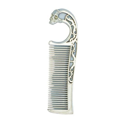 Mustache Comb on Stainless Steel Metal Chain Necklace – Dual-Sided Comb for Men, Fine & Wide Teeth for Precise Moustache Styling – Durable, Compact, Travel-Friendly Grooming Tool for Facial Hair Care Avelisse