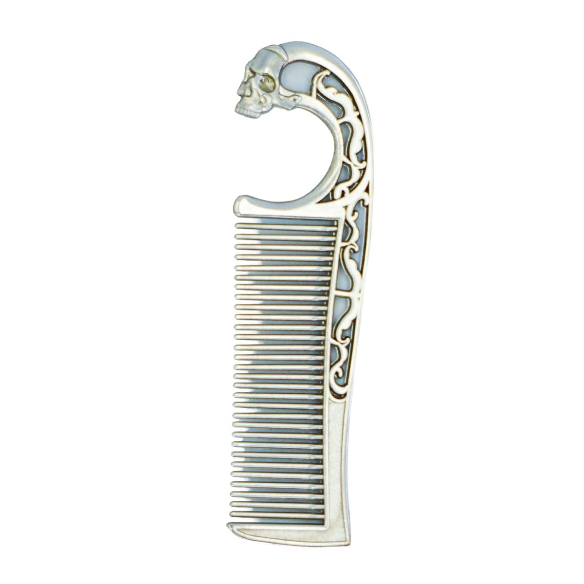 Mustache Comb on Stainless Steel Metal Chain Necklace – Dual-Sided Comb for Men, Fine & Wide Teeth for Precise Moustache Styling – Durable, Compact, Travel-Friendly Grooming Tool for Facial Hair Care Avelisse